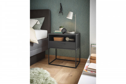 Cudro von POL Power - breite Nachtkommode graphit ca. 65 cm hoch