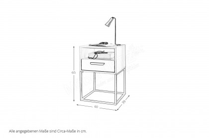 Cudro von POL Power - breite Nachtkommode graphit ca. 65 cm hoch