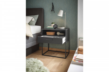 Cudro von POL Power - breite Nachtkommode graphit ca. 65 cm hoch