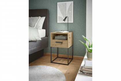 Cudro von POL Power - Boxspringbett-Nachtschrank Artisan Eiche Nachbildung
