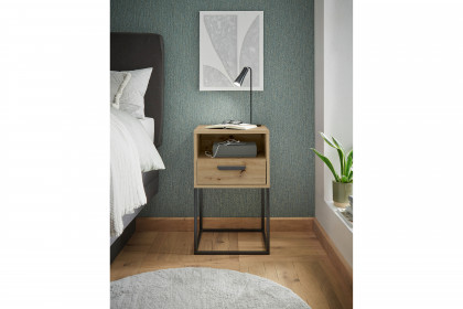 Cudro von POL Power - Boxspringbett-Nachtschrank Artisan Eiche Nachbildung