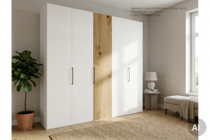Extenso-sleeping von Staud - Drehtürenschrank weiß ca. 249 cm breit