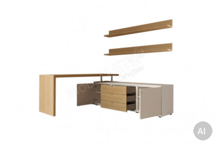 Kira-System von Musterring - Homeoffice-Büro mit Wandregalen