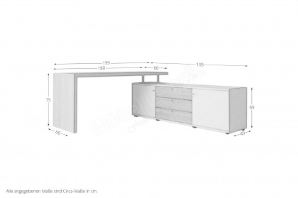 Kira-System von Musterring - Homeoffice-Büro mit Wandregalen