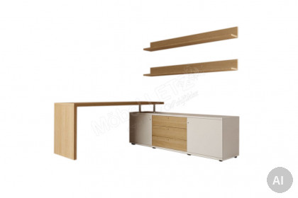 Kira-System von Musterring - Homeoffice-Büro mit Wandregalen
