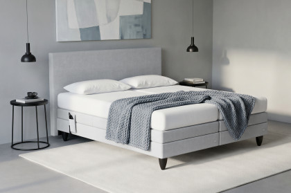 Movida von RUF Betten - Boxspringbett silver in Komforthöhe mit Motor
