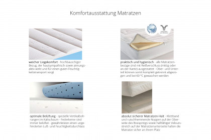 Movida von RUF Betten - Boxspringbett silver in Komforthöhe mit Motor