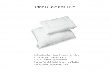 Movida von RUF Betten - Boxspringbett silver in Komforthöhe mit Motor
