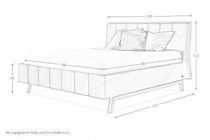 Design Bett von Tempur® - Polsterbett Lines forest