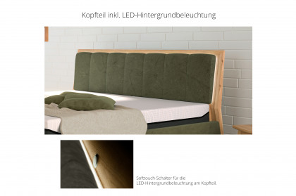 Design Bett von Tempur® - Polsterbett Lines forest