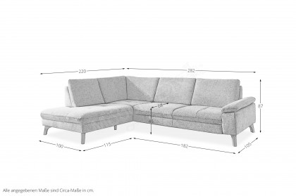PP-LA24075 von Polipol - Ecksofa Ausführung links zinc