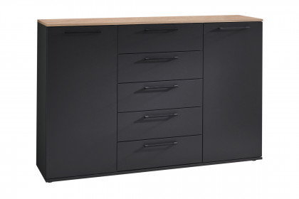 CD Studioline von Disselkamp - Sideboard Lack basalt - Balkeneiche