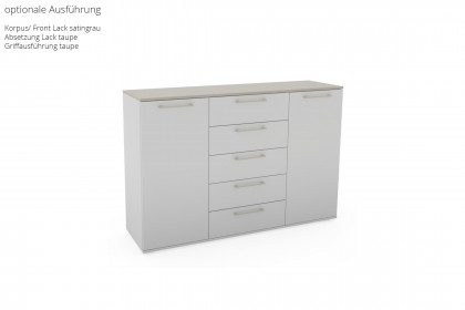 CD Studioline von Disselkamp - Sideboard Lack basalt - Balkeneiche