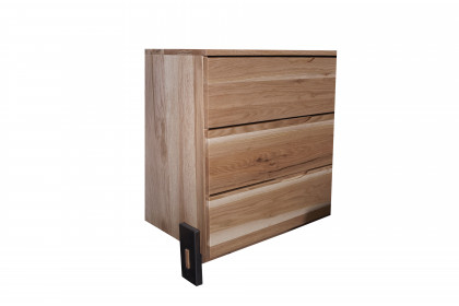 Eron von Sprenger Möbel - Bett 180x200 cm Sumpfeiche geölt mit Eisenfüßen