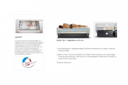 Composium von RUF Betten - Boxspringbett KTX erde