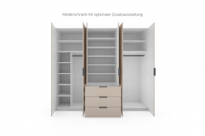 Sinfonie Plus Nova von Staud - Schrank Milano Eiche/ Moccaglas mit Schubkästen