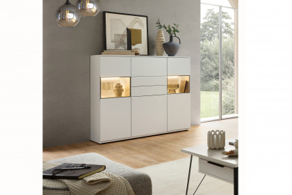 Zudar von Stralsunder - Highboard B15071 tonweiß matt