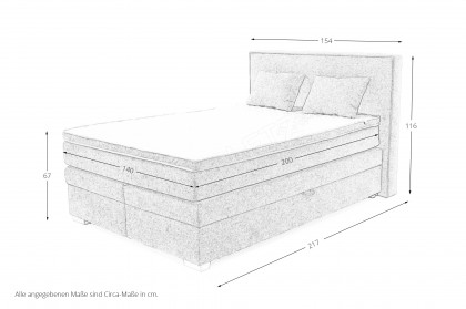 Theresa von Jockenhöfer - Boxspringbett in Anthrazit