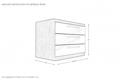 Comfort-V von Disselkamp - Stollenbett Wildeiche-Furnier 100x200 cm
