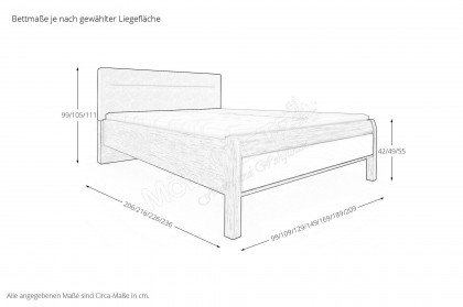 Comfort-V von Disselkamp - Single-Schlafzimmer Wildeiche - taupe