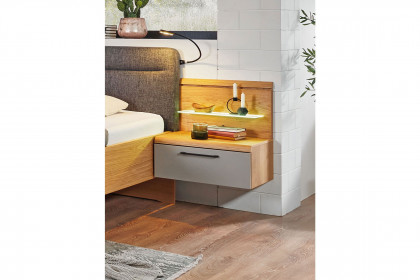 Comfort-V von Disselkamp - Single-Schlafzimmer Wildeiche - taupe