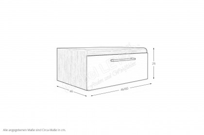 Comfort-V von Disselkamp - Single-Schlafzimmer Wildeiche - taupe