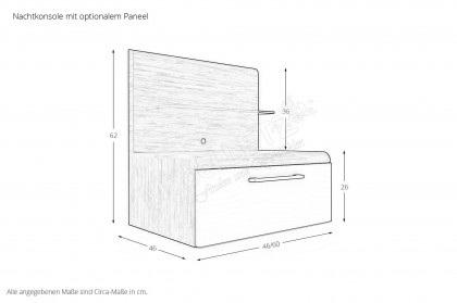 Comfort-V von Disselkamp - Single-Schlafzimmer Wildeiche - taupe