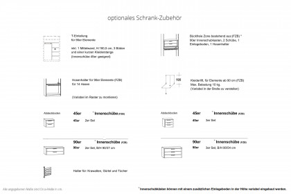 Comfort-V von Disselkamp - Single-Schlafzimmer Wildeiche - taupe