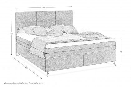 Mont Blanc von Fey - Boxspringbett KT Montana anthrazit