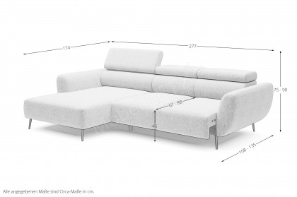 Alisson S von WERSAL - Ecksofa Variante links creme