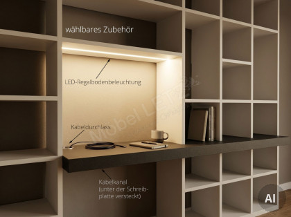 Kara-System von Musterring - Bücherregal mit Schreibplatte