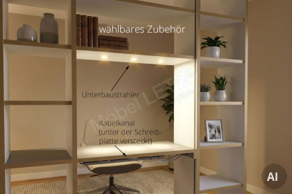 Kara-System von Musterring - Bücherregal mit Schreibplatte
