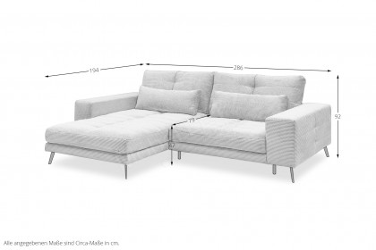 Helmond-LE24 von ED-Lifestyle - Ecksofa links stone