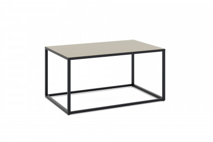 Reno-living von set one by Musterring - Couchtisch Glas kaschmir/ Metall graphit-schwarz