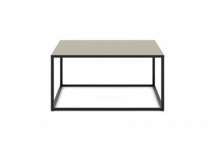 Reno-living von set one by Musterring - Couchtisch Glas kaschmir/ Metall graphit-schwarz