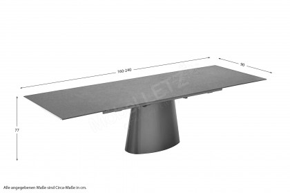 Ellisse von connubia by calligaris - Esstisch in Keramik Arenaria