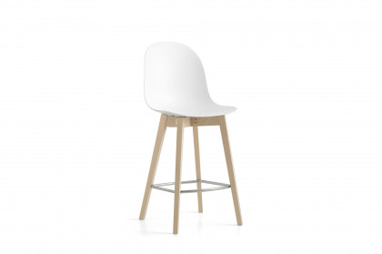 Academy von connubia by calligaris - Tresenstuhl schneeweiß/ Buche gebleicht