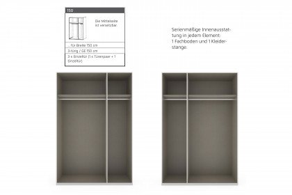 Fifty von Rauch Orange - Kleiderschrank 151 champagner