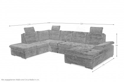 Ronda von ED-Lifestyle - Wohnlandschaft links black