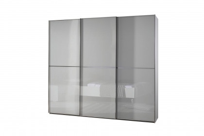 Scale-Slide-Duo von Rauch Black - Schwebetürenschrank Glas seidengrau