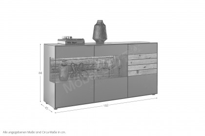 WM 2380 von Wöstmann - Sideboard in Lack graphitgrau
