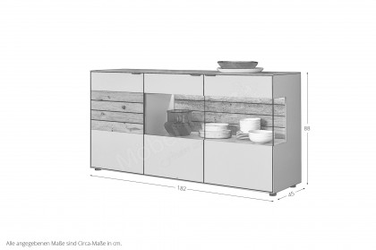WM 2380 von Wöstmann - Sideboard in Lack weiß