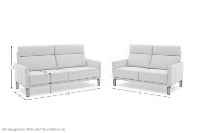 MR 385 von Musterring - Polster-Duo light-grey