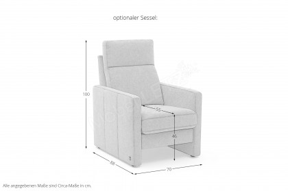 MR 385 von Musterring - Polster-Duo light-grey