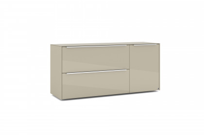 Reno-living von set one by Musterring - Lowboard LB-111 kaschmir/ Griff Edelstahloptik