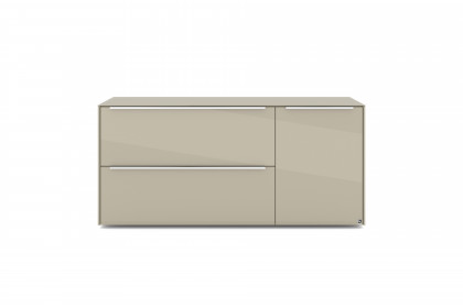 Reno-living von set one by Musterring - Lowboard LB-111 kaschmir/ Griff Edelstahloptik