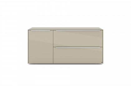 Reno-living von set one by Musterring - Lowboard LB-111 kaschmir/ Griff Edelstahloptik