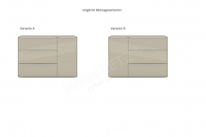 Reno-living von set one by Musterring - Sideboard KO-121 kaschmir/ Griff Edelstahloptik
