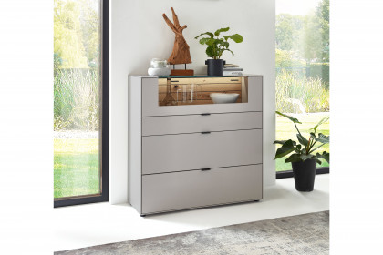 WM 2380 von Wöstmann - Highboard in Lack samtgrau