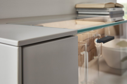 WM 2380 von Wöstmann - Highboard in Lack samtgrau